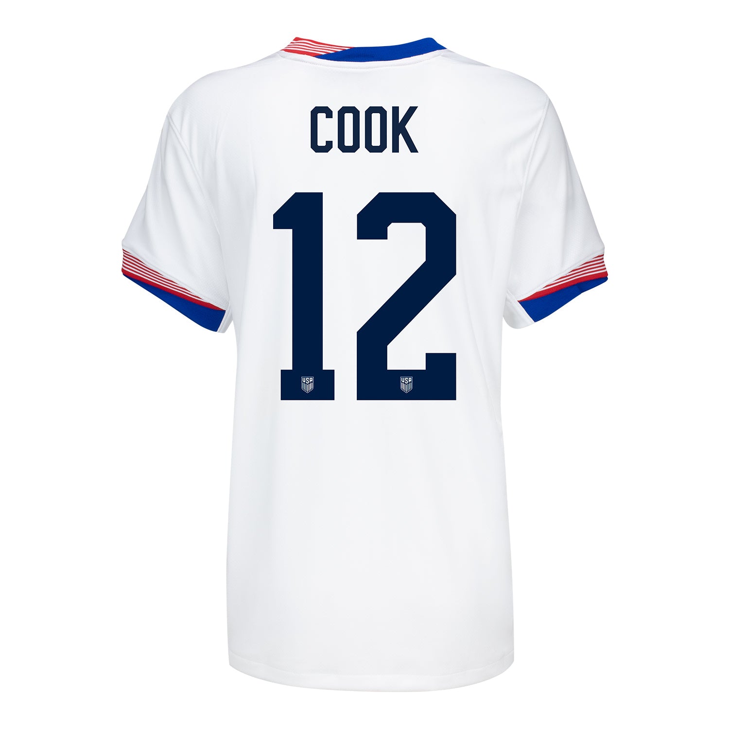 Women's Nike USWNT 2024 Personalized American Classic Home Stadium Jersey - Back View
