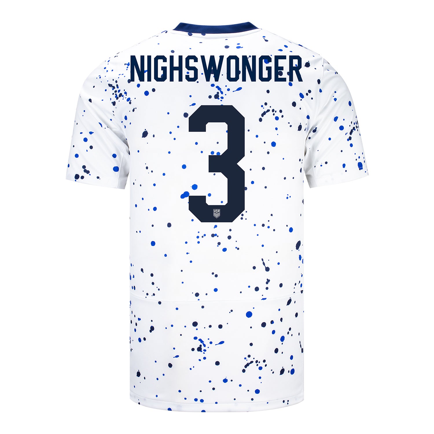 Men's Personalized Nike USWNT Home Match Jersey in White - Back View