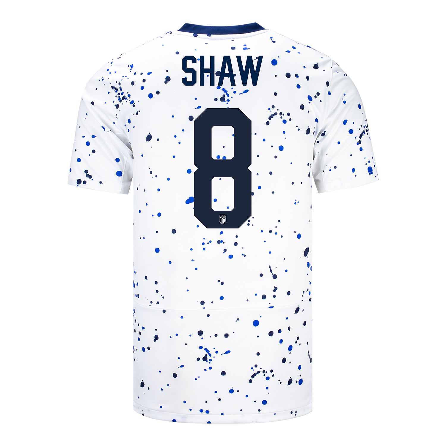 Men's Personalized Nike USWNT Home Match Jersey in White - Back View