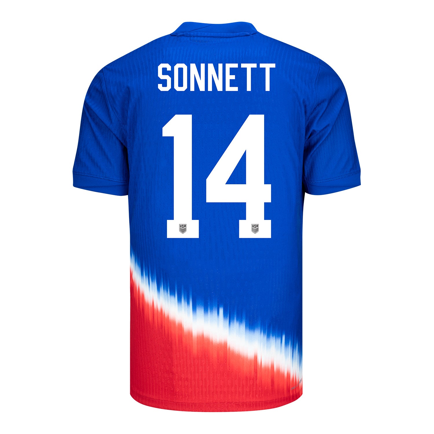 Men's Nike USWNT 2024 Personalized American Icon Away Match Jersey - Back View
