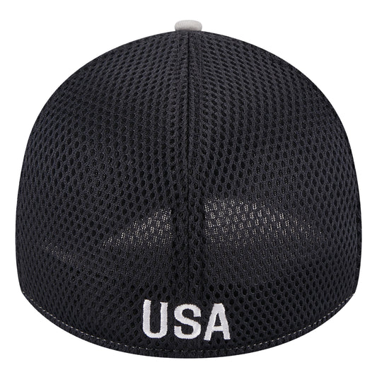 Men's New Era USWNT 39Thirty Grey Mesh Hat - Back View