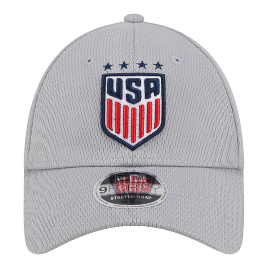 Adult New Era USWNT 9Forty Grey Hat - Front View