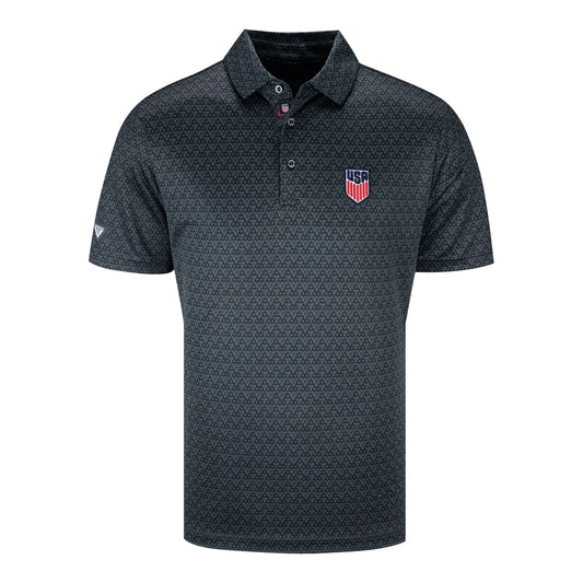 Men's Levelwear USMNT System Grey Polo - Front View