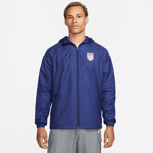 Men's Nike USA Anthem Jacket in Blue - Front View