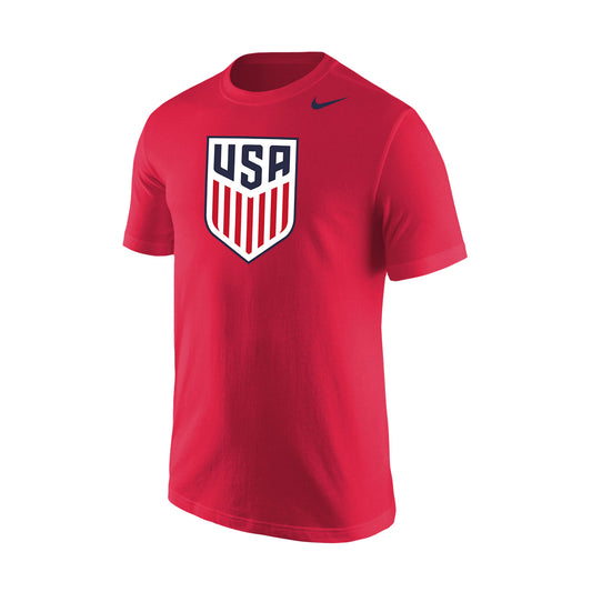Men's Nike USMNT Crest Red Tee - Front View