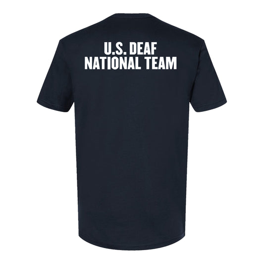 U.S. Deaf National Team Navy Tee - Back View