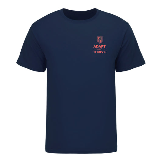 Unisex U.S. Co-Ed Power Soccer National Team Unity Navy Tee - Front View