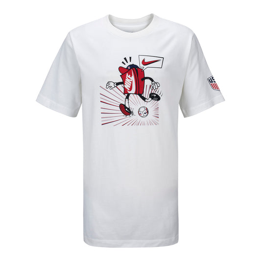 Youth Nike USWNT Boxy White Tee - Front View